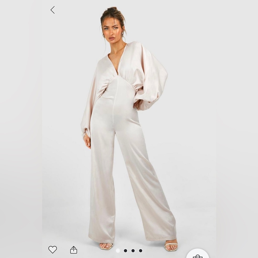 BOOHOO Satin Jumpsuit